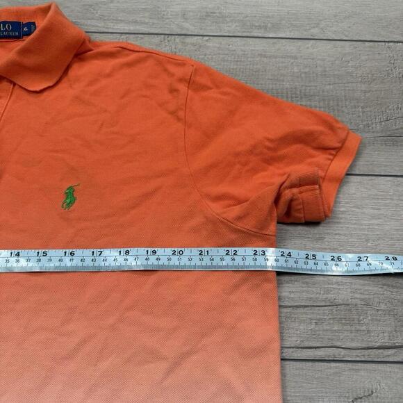Polo Ralph Lauren Ombre Polo Shirt Orange to White Gradient Men Size XL Tie Dye - Picture 3 of 7